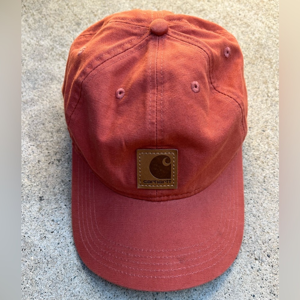 Carhartt Hat Orange Logo Strapback One Size Unisex Workwear Street Casual Dad‎